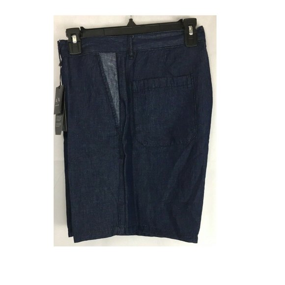 Armani Exchange A|X Shorts Men's  Navy  32 Linen Blend - Picture 4 of 6